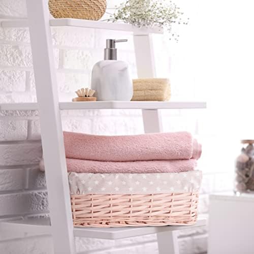 Wickerfield Home Stroage Wicker Basket for Xmas Gift Hampers with Cotton Lining (Small, Pink)