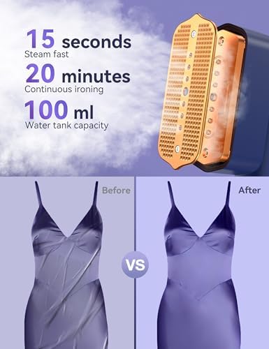 Sundu Clothes Steamer, Steamer for Clothes, Portable 2 In 1 Travel Steamer Iron,15s Fast Heat-up, 4 Modes, LED Display, 20 Minutes of Continuous Ironing Handheld Garment Steamer for Travel and Home - View 5