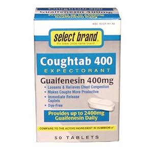 5260153 Cough Tablet, Expectorant, 400 mg, Pack of 1200