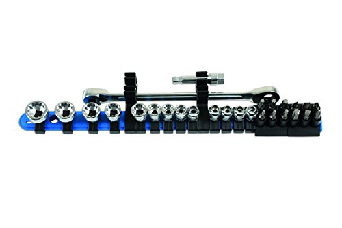 Laser 6887 Low Profile Alldrive Socket & Bit Set 1/4"D 27pc, Variety Pack