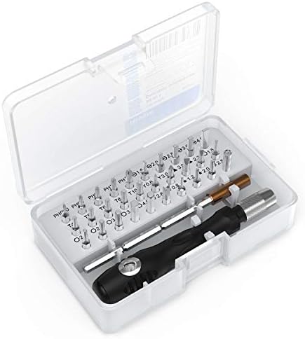 32 In 1 Small Screwdriver Set, Mini Magnetic Screwdriver Set  Contains 30 Bits Precision Repair Tool Kit, Torx Screwdriver Tool Sets for Eyeglass, Watch, Phones, Laptop, Computers, Toys