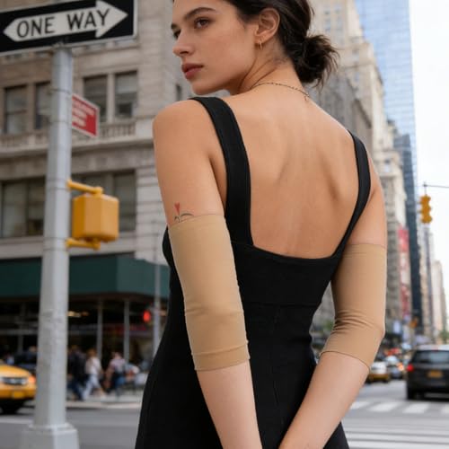 2 Paar Unterarm-Tattoo-Abdeckungen,Tattoo Abdeckung Arm ärmel Tattoo Schutz Arm Sportärmel Schlankmachende Armstulpen Atmungsaktiv UV-Schutz für Tattoo-Abdeckung Training & Alltag Männer & Frauen