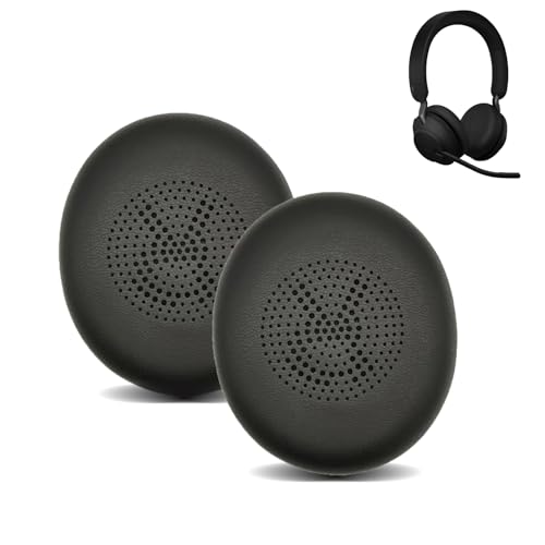 Reemplazo de almohadillas para orejas compatible con Jabra Evolve2 65 MS/65 UC/USB, cojines para orejeras Evolve2 40 UC/MS/USB, cubiertas para auriculares que también encajan en Jabra Elite 45h (Negro) miniatura 1