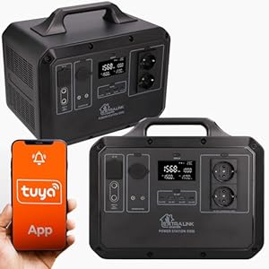 EXTRALINK EPS-S1500F Tragbare Powerstation LiFePO4 1568 Wh 1500W 2xUSB 1xUSBC PD 100W MPPT Solar Powerstation Solarbetrieben 2x 230V AC 1xDC LED Display Notstrom Camping Wohnmobil Stromgenerator
