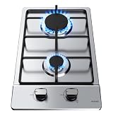 WEHIMO Gaskochfeld 2 Flammig, Edelstahl Einbau-Gaskochfeld, 30cm...
