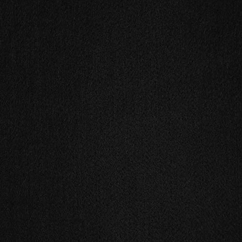 Fabricla Acrylic Felt Fabric - 72" Inch Wide 1.6Mm Thick Felt By The Yard - Use Soft Felt Sheets For Sewing, Cushion, And Padding, Diy Arts & Crafts (1 Yard, Black) #TOP1