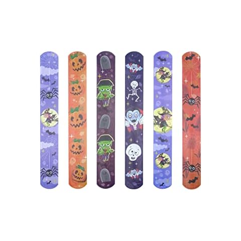 HENBRANDT 6-Pack Halloween Snap Bracelets for Kids Cover