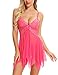 BESDEL Femmes Lingerie Dentelle Nuisette Sexy Lingerie Ensemble Sangle Chemise Maille VêTements De Nuit Tenues Rose Rouge 4XL