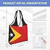 WSSYYBF Flag of Timor-Leste Canvas Tote Bag, Polyester Shopping Tote, Large Capacity #5