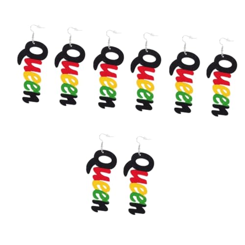 Boucles d'oreilles bois africain reine look bohème chic et décontracté