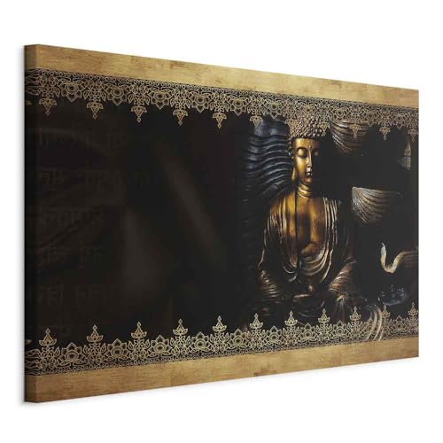 murando Acoustic Canvas Wall Art Buddha 120x80 cm / 48x32 picture with acoustic foam sound absorption print image Artwork 1 pc room acoustics soundproofing Japan Abstract Ornament h-A-10019-b-a