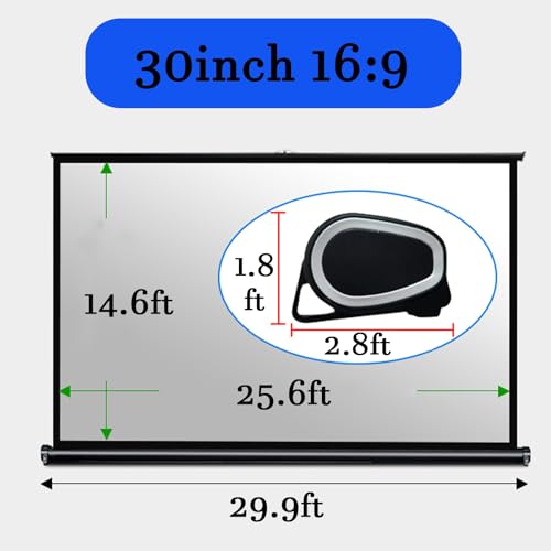 Pantalla Proyector Portátil de Mesa, 30in 16:9 miniatura 7