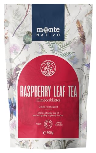 Raspberry Leaf Tea Monte Nativo (300g) - Pregnancy Tea - Birth Preparation - Aromatic and 100% Pure and Natural Loose Leaf Herbal Infusion Without Additives - As a healthy, refreshing infusion