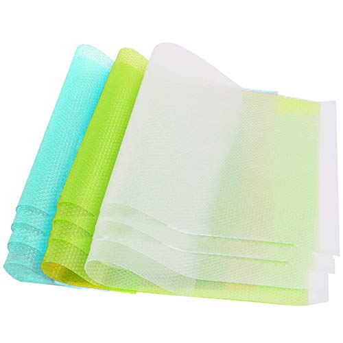 Uponer Lot de 12 Tapis de réfrigérateur Antibactérien Antifouling Non Slip Frigo Mat Réfrigérateur Base DIY Armoire Mat Chaussures Mat Table Mat Tapis de Tiroir pour Cuisine Frigo Tiroir