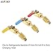 Aupoko Air Conditioning Refrigerant Angled Compact Ball Valve 1/4’’ SAE, R410A R134A R12 R22 AC HVAC and R12 R22 to R134A Shut Valve, Fits for HVAC R12 R22 R502 Charging Hoses AC Refrigerant Tools - 3