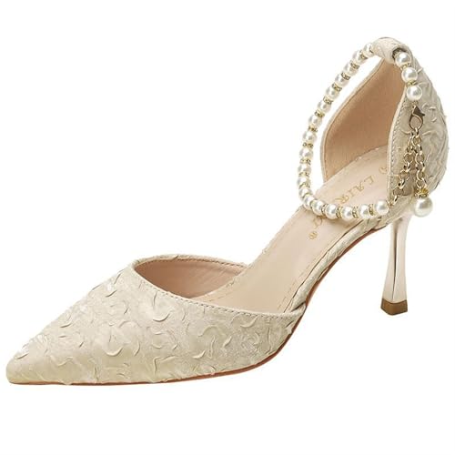 Women's Pearl Beige Wedding Shoes