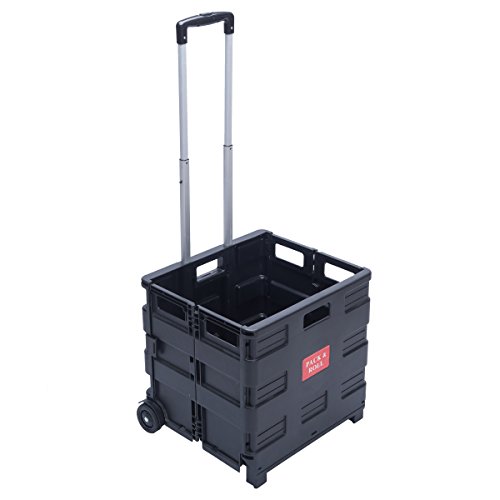 DXP Transport Trolley klappbar bis 35kg Einkaufstrolley Einkaufswagen Klappbox Transportwagen Shopping Trolley Faltbox… – Bild 3