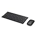 Price comparison product image Wireless Keyboard and Mouse Set, Seenda Ultra Slim Small Rechargeable Keyboard and Mouse Combo with Long Battery Life QWERTY UK Layout for Windows Computer Laptop, Black