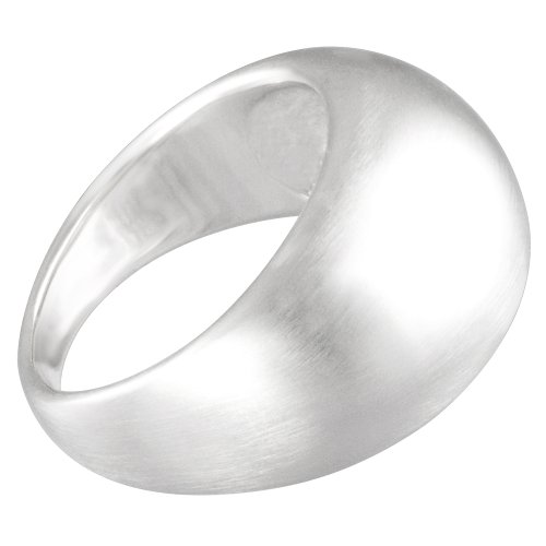 Vinani Bague - simple - bombé - mat - massif - Argent 925 - Taille 64 (20.4) - RGM64