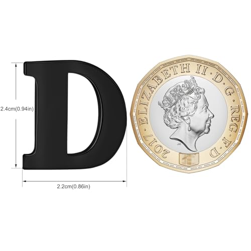 Image of HONEY BEAR Initial Alphabet Letter Lapel Pins Collar Badge Brooches for Mens /Womens Shirt Dress Decoration Black