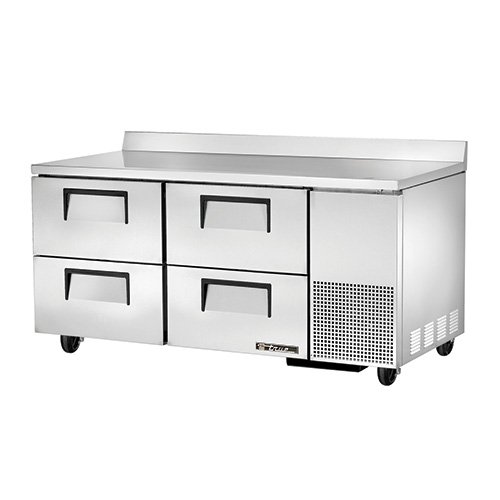 True Worktop Refrigerator Solid Drawer Deep by True Mfg. – Stainless-Steel, Model TWT-67D-4