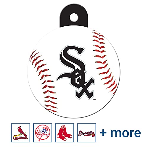 GoTags MLB Chicago White Sox Dog Tags, Round Brass ID Tags