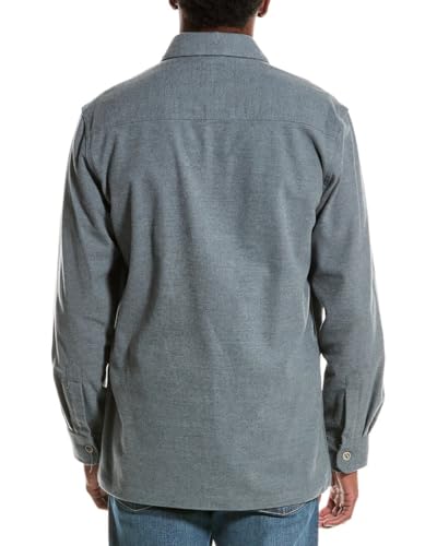 Vintage 1946 Men's Brushed Heather Shirt Jacket, Med Blue HTHR, Large2