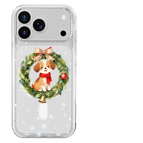 Coque iPhone 17 Pro Max transparente magnétique rigide TPU souple motif chiot
