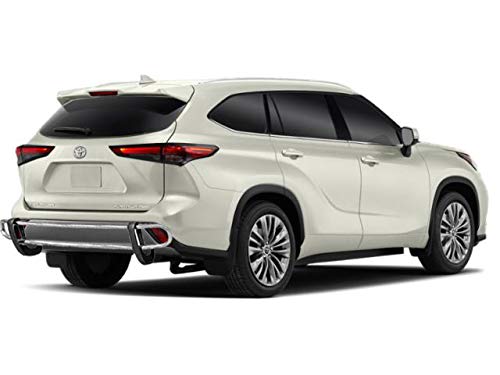 Black Horse Rear Bumper Guard Compatible with 2014 to 2019 Toyota Highlander Chrome Stainless Steel 8D091020SS