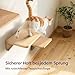 Knupis Katzen Kletterwand 3er Set – FSC® Kiefernholz für Spiel & Abenteuer – Stabile Katzentreppe bis 30 kg mit rutschfestem Vlies – Einfache Montage – Beige