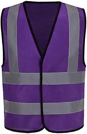 Blue Reflective Vest High Visibility hi viz vis Executive Waistcoat(M-3XL) (M, Blue)