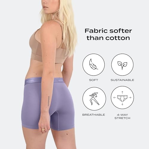 Image of Woxer Boxer Shorts for Women - 5 inch Baller Boy Shorts Underwear, Soft Modal, Chafe Free - Breathable & Moisture-Wicking
