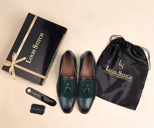 Image of LOUIS STITCH Formal Shoe for Mens | Breathable Tassel Moccasins | Comfortable for Business, Casual, and Parties (SXMCTA)
