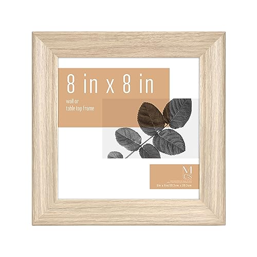 Image of MCS Studio Gallery Classic Picture Frame, 8x8, Natural Woodgrain, 1-Pack | Studio Gallery Classic Picture Frame For Photos, Posters & Art Prints, 8x8 Inch, Natural Woodgrain Engineered Wood, 1-Pack