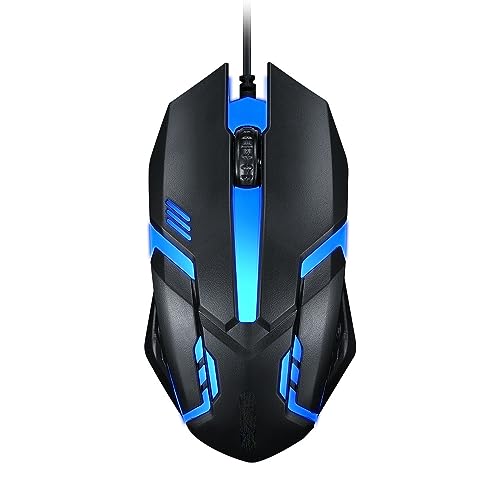 ماوس العاب سلكي Z1098 من زونيك 1200 نقطة لكل بوصة USB مريح مع ضوء ملون - اسود