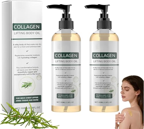 Collagen Lifting Body Oil,2026 Aceite de Colágeno, Aceite de Colágeno para Reafirmar la Piel,Aceite Hidratante Ligero para Rostro y Cuerpo, Mejora la Elasticidad (2PCS)
