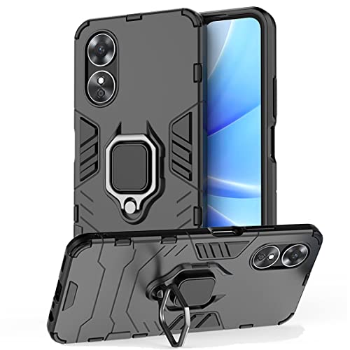 Compatible Oppo A17 4G Coque Résistante Anti Choc avec Anneau Bague Anti Chute béquille [Novago] - vue 2