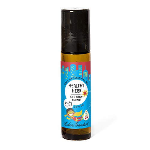 Healthy Hero 10 ml Roll-On OK For Kids Pre-Diluted Synergy Blend Essential Oil by Edens Garden - Ready to use! (Lemon, Lavender, Rosalina, Sweet Marjoram and Spruce be your new Healthy Hero)