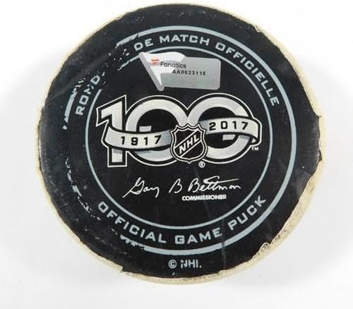 2017 Arizona Coyotes vs. Los Angeles Kings Game Used Puck 11-24-17 AA0023115 - NHL Unsigned Game Used Pucks