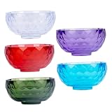 PartyKindom 5pièces Lot De Bols à Masque Visage Acrylique Cristallin Bol Mélangeur Lég...