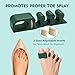 Adjustable Toe Separators - 2 Pairs Soft Gel Spacers to Correct Toes for Women and Men, Toe Straightener for Bunion Corrector, Foot Pain, Plantar Fasciitis, 50% Thicker, S/M/L Sizes