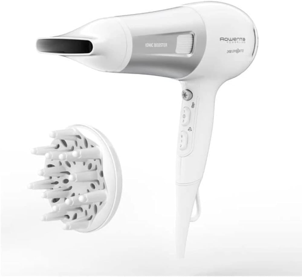 Rowenta Powerline CV5930 Ionische haardroger met Ionic Booster-technologie, energiebesparend, koude luchtslag, 6 snelheid-/temperatuurinstellingen, warmtebescherming, 21,8 cm
