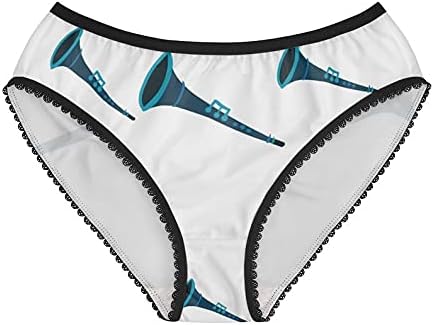 Blue Clarinet Panties, Blue Clarinet Underwear, Briefs, Cotton Briefs, Funny Underwear, Panties For Women