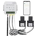 OWON Bi-Directional WiFi Energy Monitor with 2 Clamps, 80A Smart Energy Meter for Single Phase Electricity. WiFi Power Meter for Real-time Electricity Monitoring.Track CT KWh Power Consumption at Home