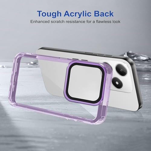 Image of Zapcase Back Case Cover for Realme Narzo N63 | Compatible for Realme Narzo N63 Back Cover | Case Cover with Camera Protection | (TPU + PC | Translucent Purple)