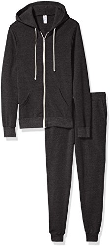 Alternative Men's Warm Up Suit, Eco black, L