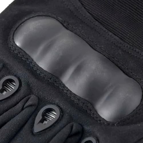 Image of Tactical Riding Gloves for Motorcycle & Bike | Full Finger Protective Sports Gloves for Biking, Shooting, Hiking, Camping & Outdoor Adventure (Black, XL)