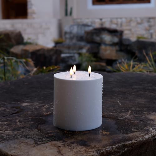 Bougies sans flamme extra larges SHENSY à 3 mèches avec télécommande - 6