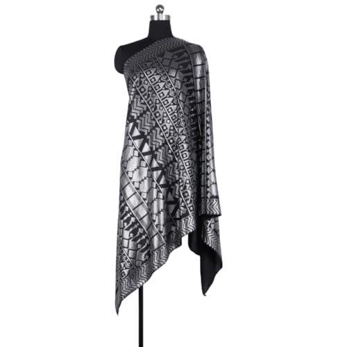 Gorgeous 1920s Vintage Style Faux Assuit Foil print Milk Fiber woman elastic Scarf Shawl Bandana3