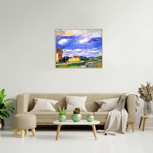 Tableau Landscape de William Glackens 72x60cm avec Cadre Argenté - 3